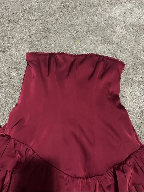 Strapless Ruffle Tiered Mini Dress - Picture 3 of 8